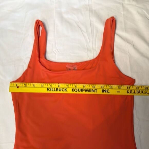 Second skin Dimitra square neck orange contour midi tank dress size medium form - Picture 9 of 9